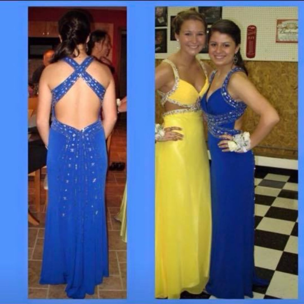 Royal blue prom dress